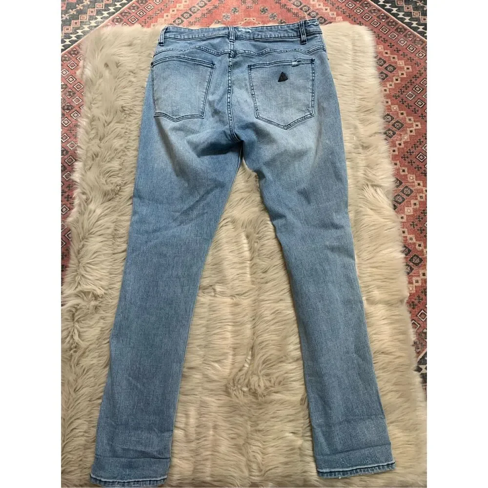 Abrand Jeans Mens 36x32 A Dropped Skinny Denim Stretch Ripped Knee